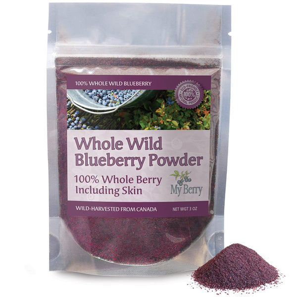 Wild Blueberry Powder, Unsweetened by My Berry 3oz | 100% Whole Berry