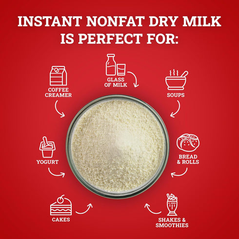 2LB (Pack 1) Hoosier Hill Farm Instant Nonfat Dry Milk Powder