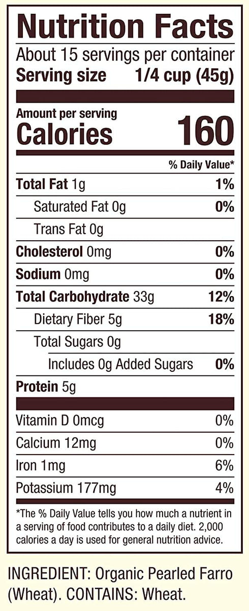 24 (Pack 2) Bobs Red Mill Grain Organic Farro, Ounce