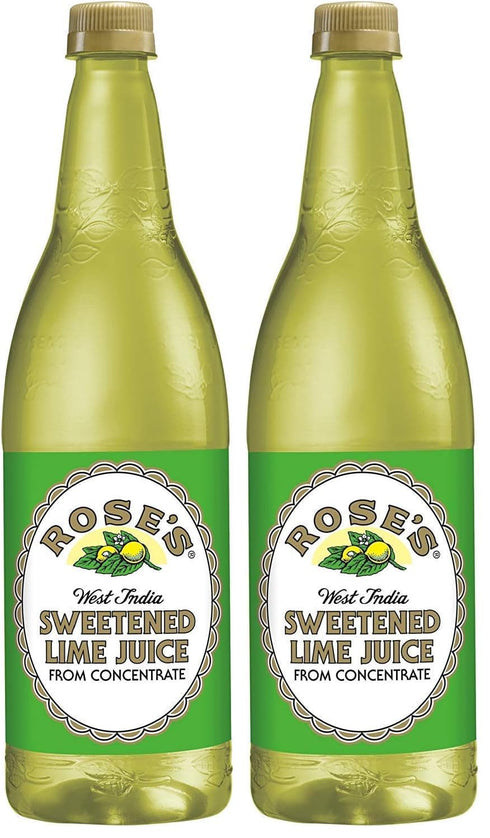 Rose's Sweetened Lime Juice, 1 L bottles (33.8 fl. oz. 1 qt.1.8 fl. oz.) (1 pack) Rose's Sweetened Lime Juice, 1 L bottles (33.8 fl. oz. 1 qt.1.8