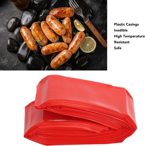 1.56 Yosoo Health Gear Sausage Casings Inedible Plastic Sausage Casings, Ham Sausage Casing Kitchen Accessories Food
