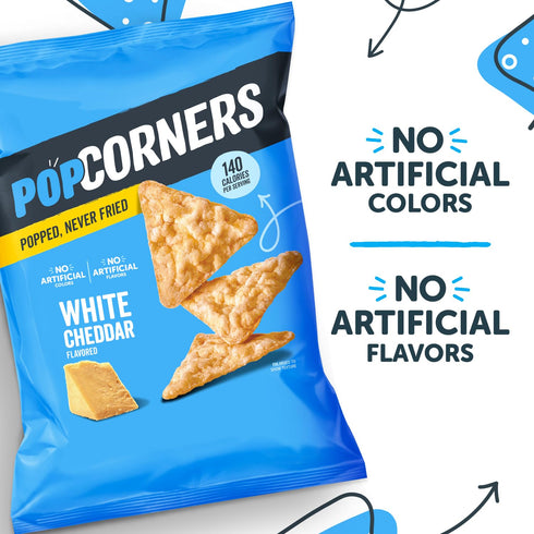 1 (Pack 20) (Packaging PopCorners Popped Corn Snacks, White Cheddar, Ounce of May Vary)