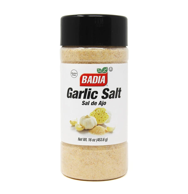 Badia Garlic Salt, 16 oz Premium Blend of Salt & Garlic for