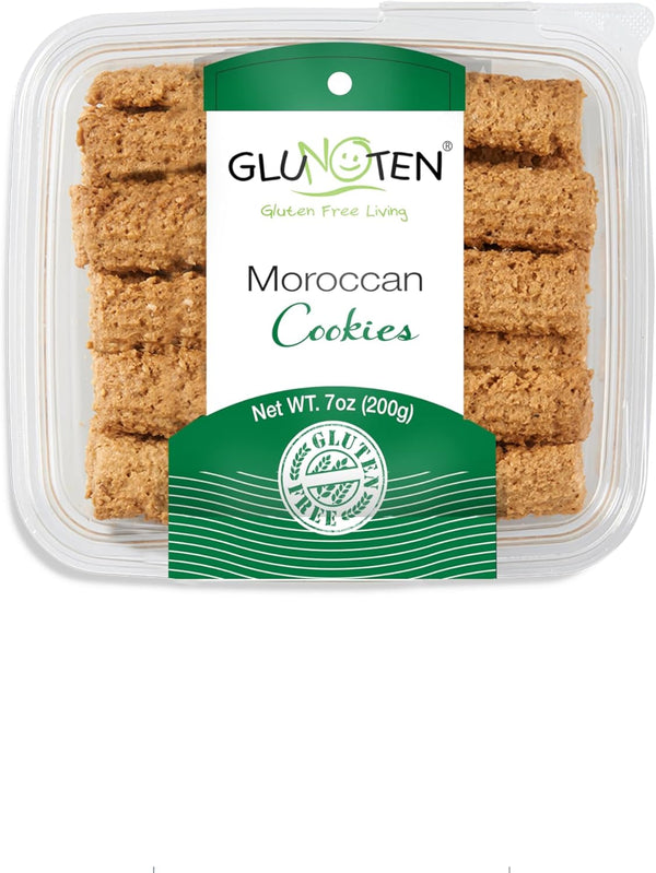 GLUNOTEN Gluten Free Moroccan Cookies (Kosher, Dairy Free, Nut Free)