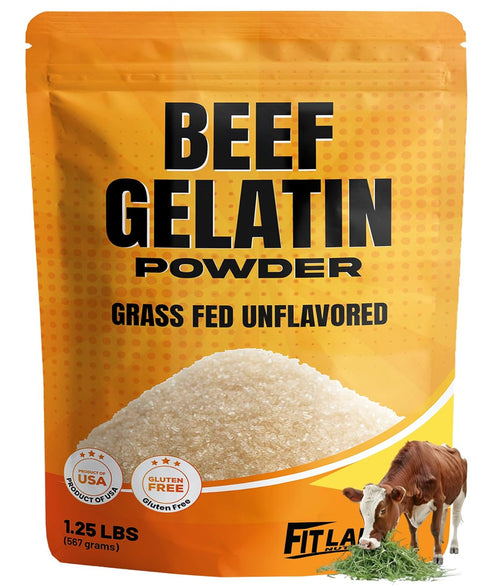 Beef Gelatin Powder 1.25 lbs - Grass-Fed, Unflavored, Non-GMO - Premium Thickening