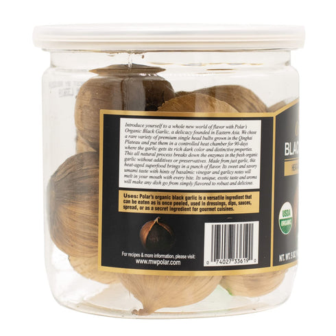 5 oz (Pack 1), Bulbs, MW Polar USDA Organic Black Garlic of Whole Easy Peel, All Natural, Chemical Free, Kosher