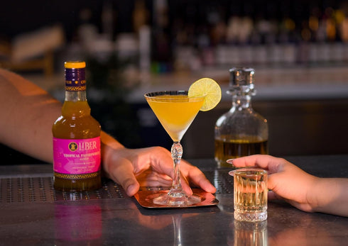 25 50% (12.7 oz) Liber & Co. Tropical Passion Fruit Syrup - Makes Drinks - Passionfruit Juice - Perfect for Craft