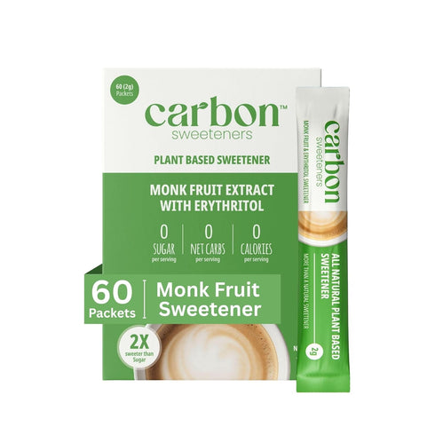 Carbon Sweeteners Monk Fruit Sweetener With Erythritol, White Sugar Substitute From Monk