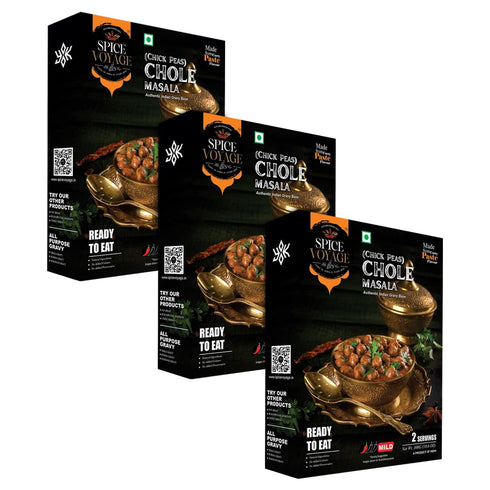 SPICE VOYAGE Curry Paste 3 Pack Combo - Indian Chickpeas Masala 10.6 Ounces Each