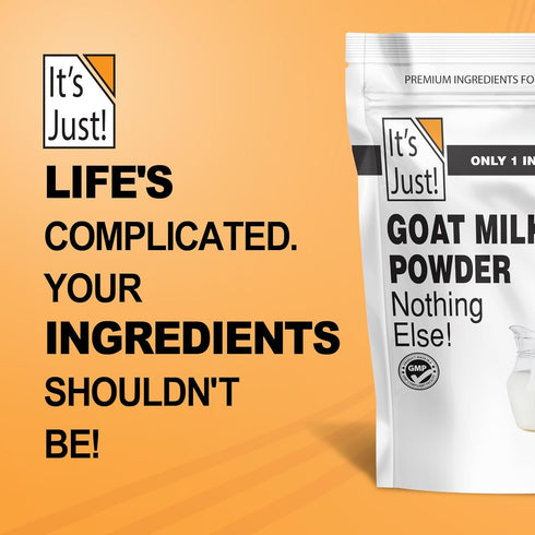 (1.25lb) It's Just! - Goat Milk Powder Grass-Fed Australian Source, Heavy Metal Tested, Easy to Mix, Just Add Water