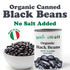 14 oz (Pack 4) Food to Live Organic Canned Black Beans, of - Unsalted Non-GMO Frijoles Negro. Perfect for Salads