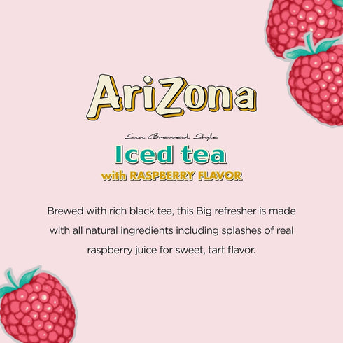 22 Oz (Pack 12) Arizona Raspberry Tea - Big Can, Fl
