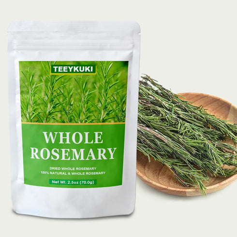 TEEYKUKI 2.5oz(70.0g), 30~40 Natural Dried Whole Rosemary Sprigs, Sprigs, Premium Grade Dried Rosemary Sprigs