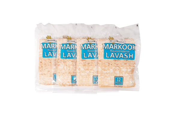 Breadmasters ARA-Z Markook Lavash Thinnest Flat Bread - 4-Pack, 9-Inch x 12-Inch Soft Middle