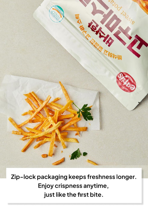 10.6 oz (300 Korean Food Eatus Sweet Potato Stick Crunchy Snack, Made with Real Sweet Potatoes, No Added Sugar