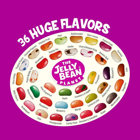 12 Pack 3.5oz 9 Packs The Jelly Bean Planet, Sour Jelly Beans Grab Bags - of Individually Wrapped Gourmet Jellybeans