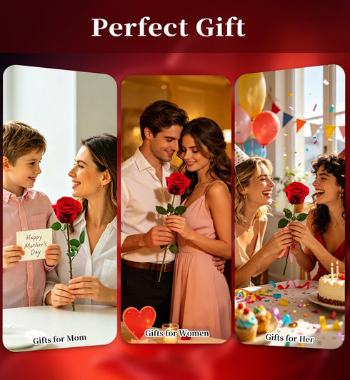 5 Preserved Flowers for Delivery,Red Rose Bouquets That Last Years,Birthday Flowers Gifts for Women Mom Grandma Wife