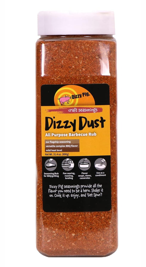 Dizzy Pig Dizzy Dust All-Purpose Barbecue Seasoning Rub (Quart Shaker) - Hand