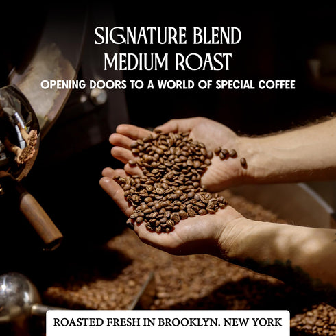 35.2 oz (2.2 lb) Crema Coffee Whole Bean, Medium Roast Coffee Beans, Signature Blend with Butterscotch, Sweet Caramel