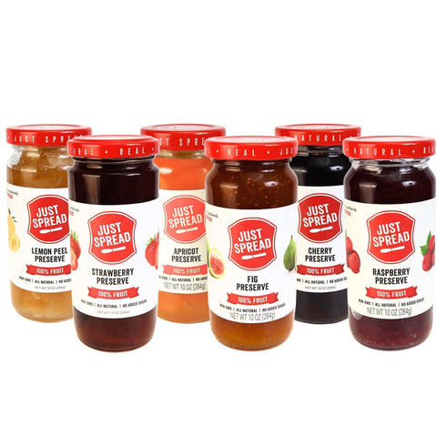 JUST SPREAD 100% Fruit Preserve | Made with Real Fruit Pieces & Only 4
