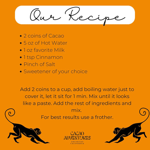 100% Cacao Adventures Ceremonial Grade Cacao | Pure Cacao | Dairy & Vegan Free | Unsweetened | Vegan Peruvian Cacao