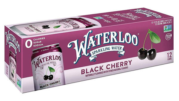 WATERLOO, SPRKLNG WATER, BLACK CHRY, Pack of 2, Size 12/12 FZ -