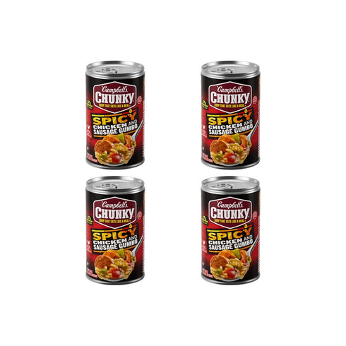 Campbell's Chunky Soup,Spicy Chicken and Sausage Gumbo,18.8 oz Can,(Pack of 4)