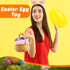 Barblog 10 Inch 6 12 (12 10 Inch Giant Macaron Plastic Easter Eggs pcs/ pcs Large Plastic Easter Eggs With Handle Jumbo
