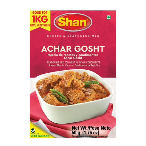 Shan Achar Gosht Seasoning Mix, 50g - Spice Packets for Meat in Pickle