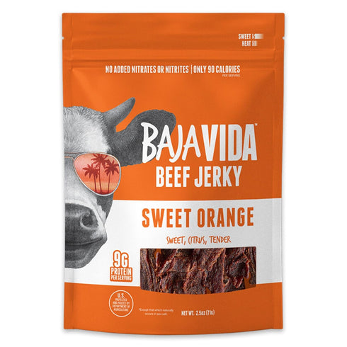 Baja Vida Sweet Orange Beef Jerky - Beef Jerky Snack Packs, Healthy