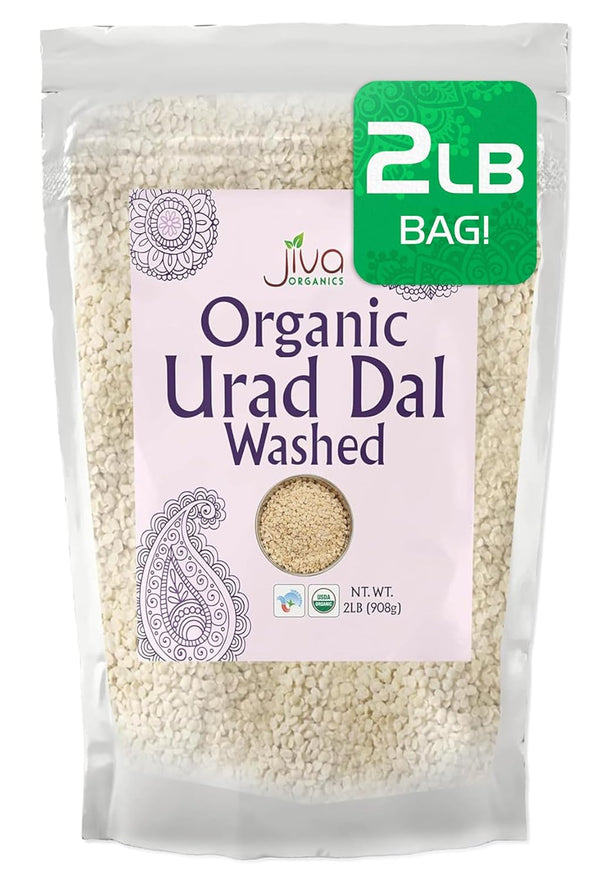 Jiva USDA Organics Urad Dal (Split Matpe Beans) 2 Pound - NEW