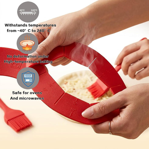 Generic 9-11.5 Inch Pack 2 Silicone Pie Shield Protector, Adjustable Edge Protectors for Pies, Food Grade Baking