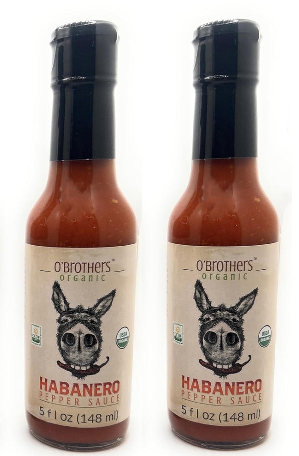 O'Brothers Organics O'Brothers Organic Pepper Sauce 5oz - 2 bottles (Habanero)