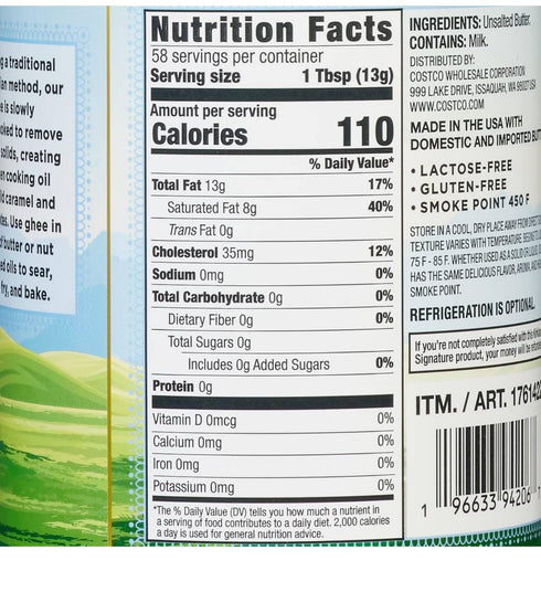 Kirkland Signature 27 oz Ghee Clarified Butter