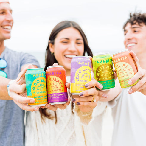 Pack, 45mg 12 oz (12-Pack) Unsweetened Sparkling Green Tea by Tama Tea - Organic Iced Green Tea Variety Zero Calories