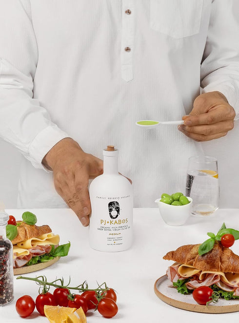 2025/26 (400+ 16.9oz P.J. KABOS Fresh Harvest, High Phenolic mg/kg), USDA Organic Greek Extra Virgin Olive Oil, Kosher