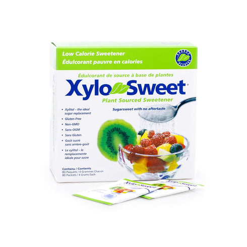 100 Packets (Pack 2) Xlear XyloSweet Plant Sourced Xylitol Sweetener - Pure Natural Sugar Substitute, Granules
