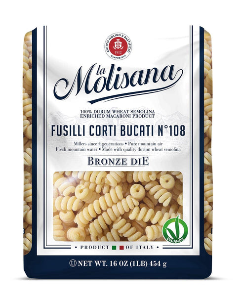 La Molisana Fusilli Bucatini Corti FQ 108, 1 Pound (Pack of 12)