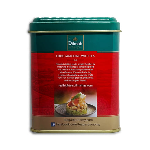 4.41oz Dilmah English Breakfast Loose Leaf Tea, Tin, Pure Ceylon Tea in Caddy, Premium Black Tea