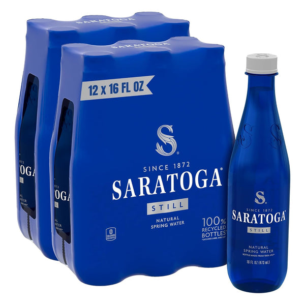 Saratoga Spring Water, 12 Pack, 16 Fl Oz | Still Water |