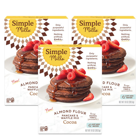 by Simple Mills Simple Mills Cocoa Pancake and Waffle Mix, Just add Water, Gluten Free,