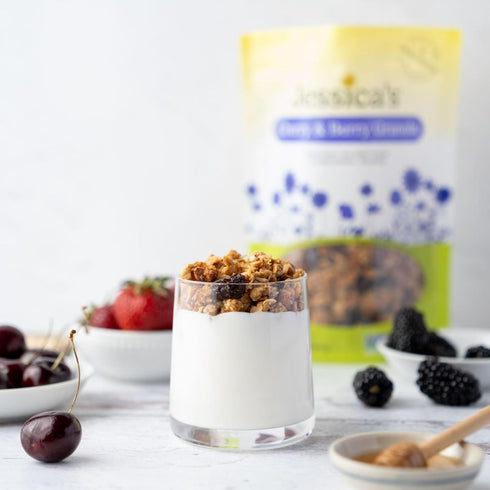 11oz (3 Pack) Jessicas Cherry & Berry Granola - Handmade, Non-GMO, Gluten-Free, Whole Grain