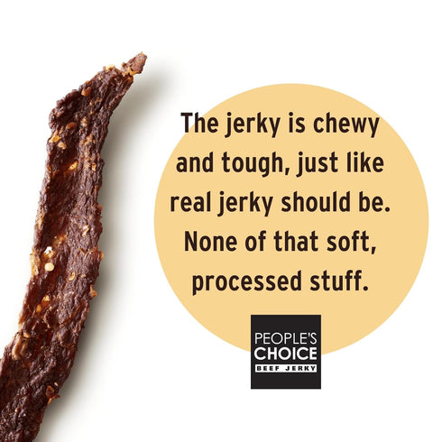 15g 1 (16 oz) Peoples Choice Beef Jerky Old Fashioned Hot & Spicy Sugar Free, Zero Carb, Protein, Keto Friendly Dry