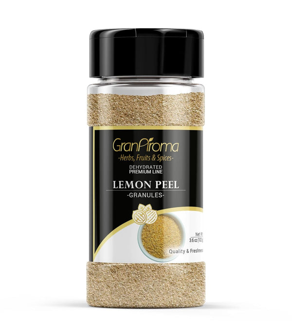 GranAroma Lemon Peel Granules, Versatile Seasoning, Teas, Dressings (3.6 Ounce)
