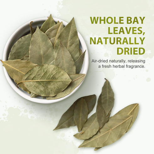 2oz (57g), Soeos Bay Leaves, Whole Dried Bay Leaf, Non-GMO Verified, Laurel Herbs for Cooking, Soups, Stews, Sauces