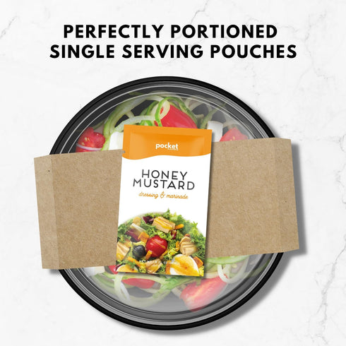 1 oz Pocket Flavors Low Calorie, Low Fat, Keto Friendly Salad Dressing - Ready to Serve Individual Pouches, each