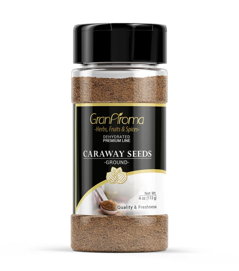GranAroma Ground Caraway Seeds, Aromatic Spice with Light Licorice Taste (4 Ounce)