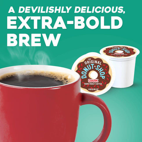 60 Count, (6 Packs 10) The Original Donut Shop Dark Keurig Single-Serve K-Cup Pods, Dark Roast Coffee