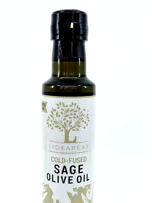 Sage Oil - Greek Extra Virgin Olive Oil Pressed With Fresh Sage - NON-GMO - Gluten Free - Paleo - Keto - Single Sourced
