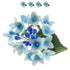 4 Count Global Sugar Art Hydrangea Blossoms Spray Sugar Cake Flowers, Blue/Purple, by Chef Alan Tetreault